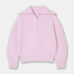 Half zip knit sweater