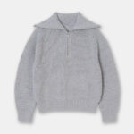 Half zip knit sweater