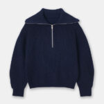 Half zip knit sweater