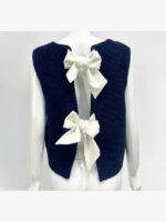 Open back bow sweater
